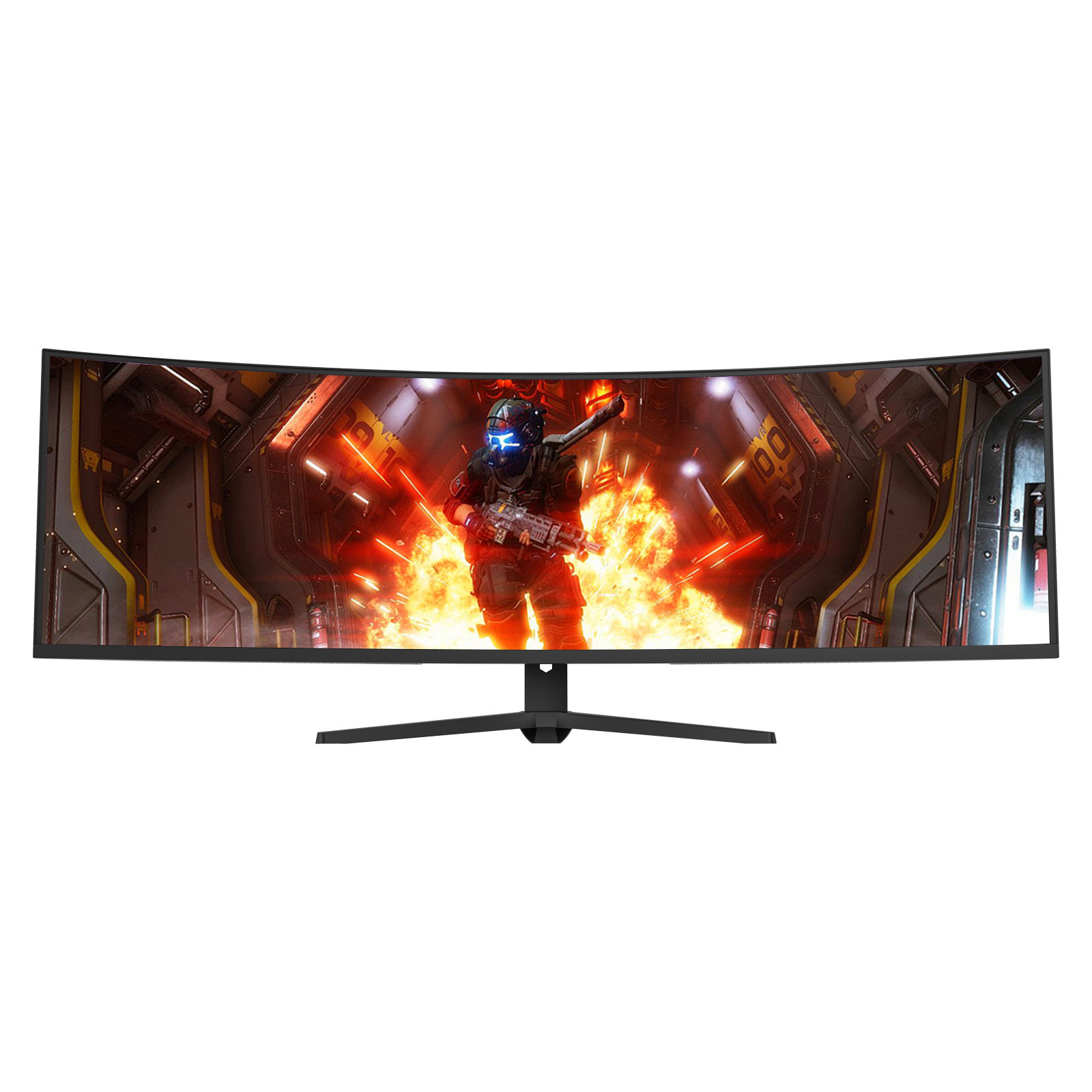 Pc Gaming Ultrawide Monitor - R3800曲面49インチゲーミングモニター、5KウルトラワイドLEDスクリーンTFTパネル搭載、ゲーミングPC用デスクトップおよび壁掛けオプション付き