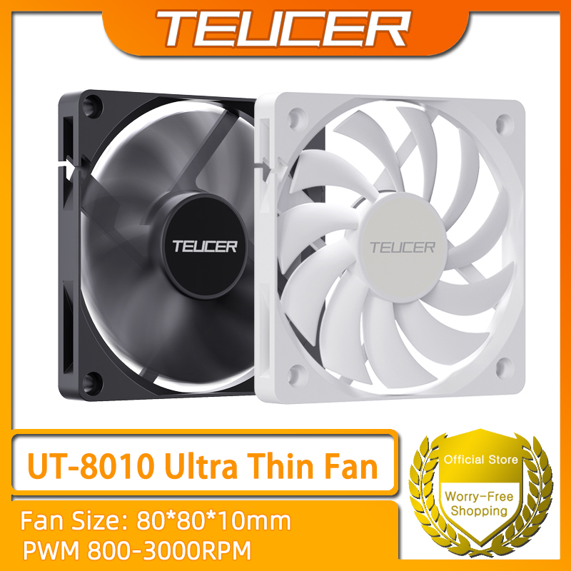 Pc Case Fan - TEUCER UT-8010 超薄型シャーシファン 80x10mm PWM 4ピン