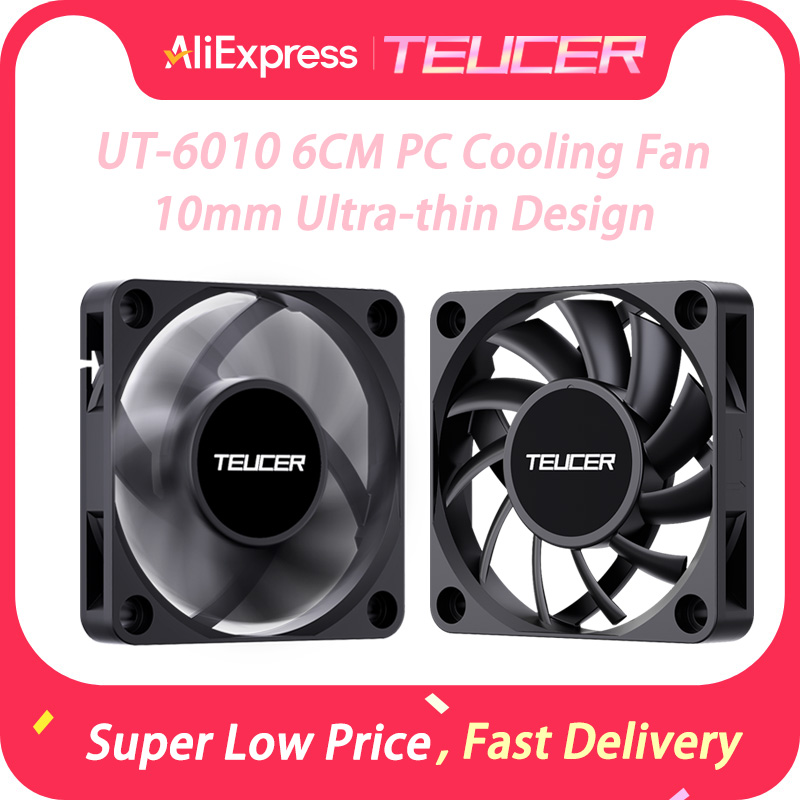 Pc Gaming Case - TEUCER UT-6010 6cm超薄型冷却ファン 12V 4PIN PWM