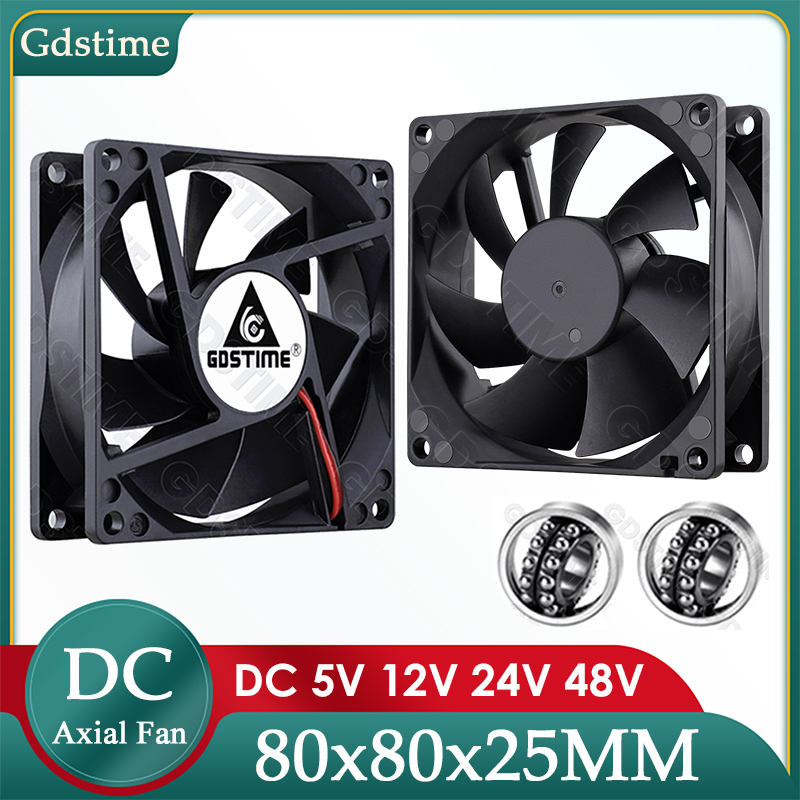 Pc Case Fan - Gdstime DC 5V 12V 24Vファン 80mm*25mm
