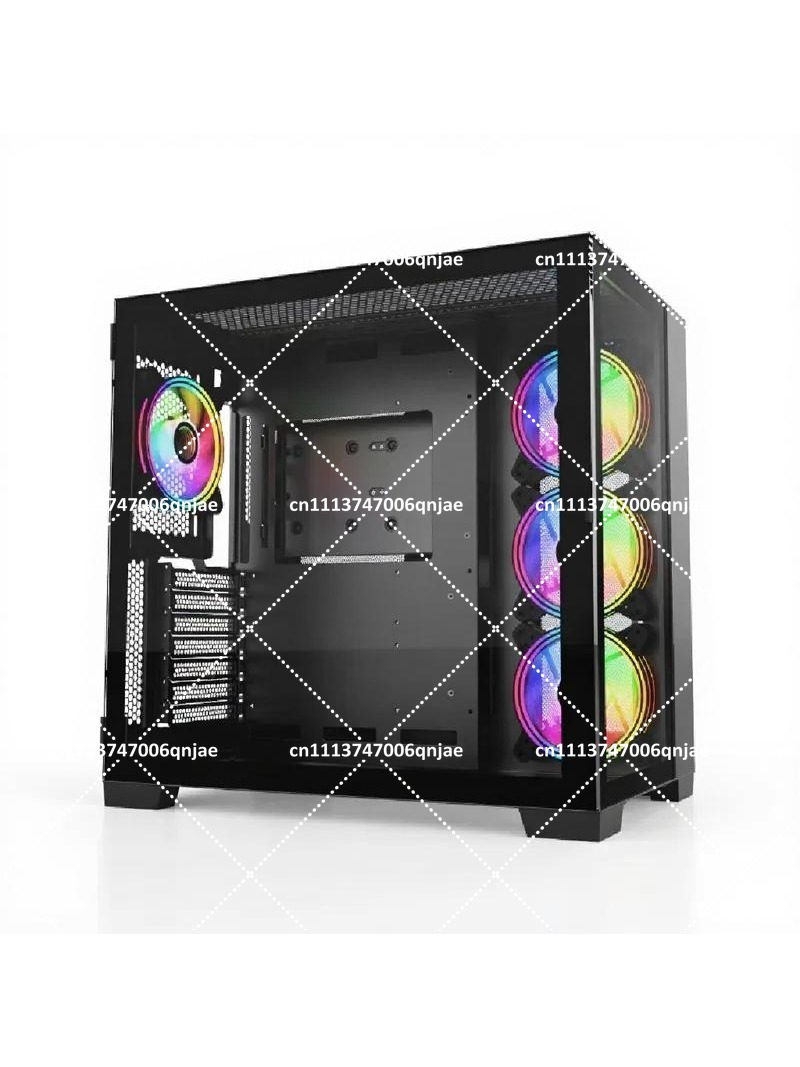 Pc Gaming Case - SAMA 360mmラジエーターガラスフロントPCケースタワーATX Micro ATX Mini ITX強化ガラスゲーミングコンピューターケース