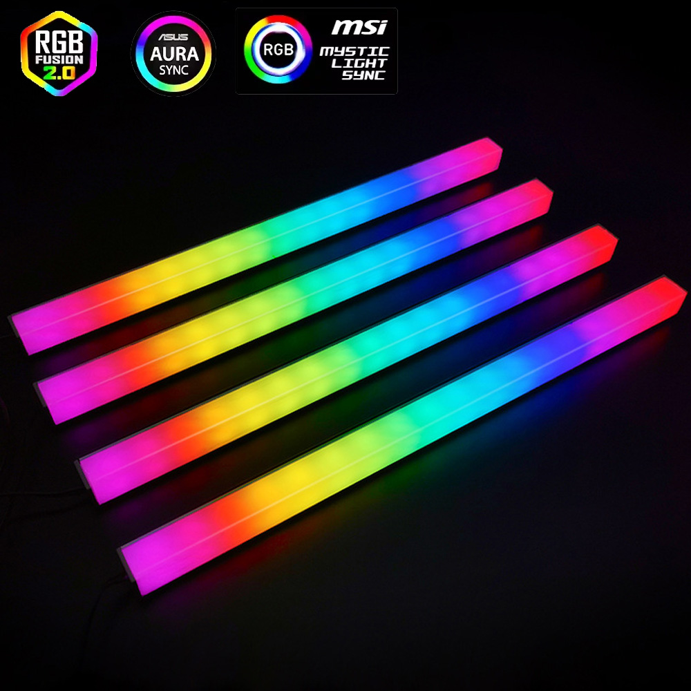 Pc Gaming Case - Asus Auraゲーミングケース用5V ARGB 3ピンヘッダー RGB PCライトストリップ