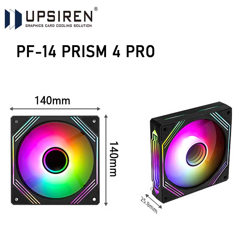 Pc Case Fan - UPSIREN PF-14 プリズム 4PRO コンピュータシャーシファン 14