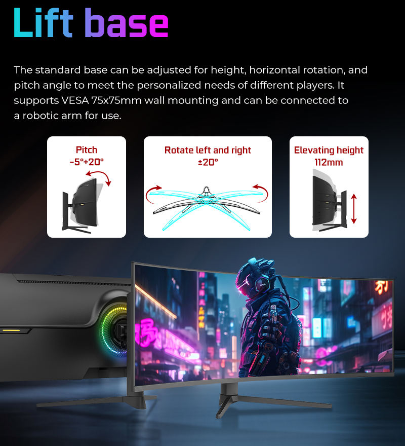 R3800曲面49インチゲーミングモニター、5Kウルトラワイ - Pc Gaming Ultrawide Monitor のレビューと価格