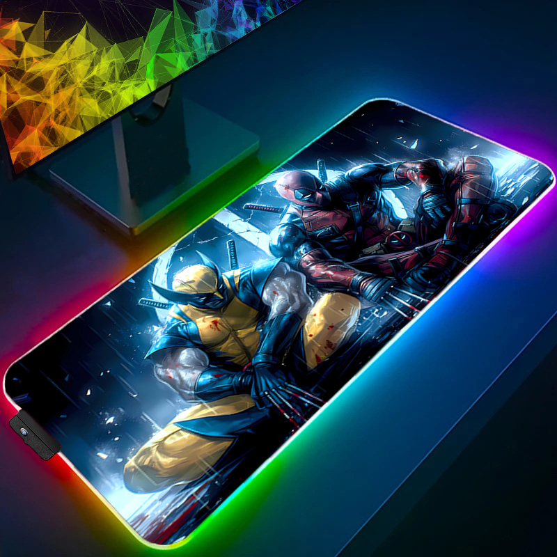 LED マウスパッドゲーミングバックライトロックエッジアニメ - Pc Gaming Jumbo のレビューと価格