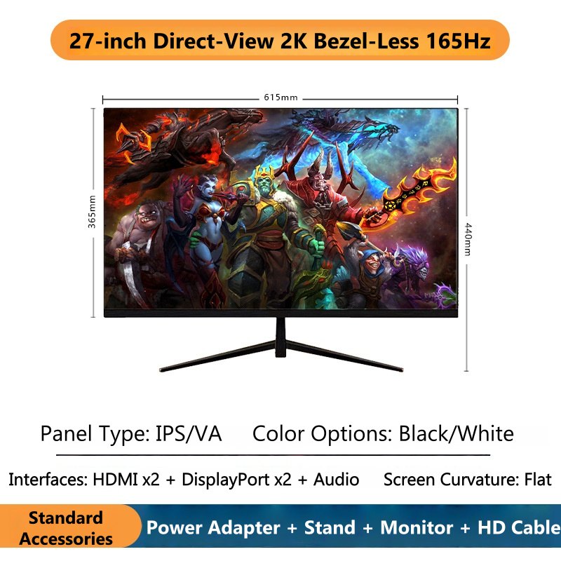 27インチ 2K カーブドゲーミングモニター 165Hz ウ - Pc Gaming Ultrawide Monitor のレビューと価格