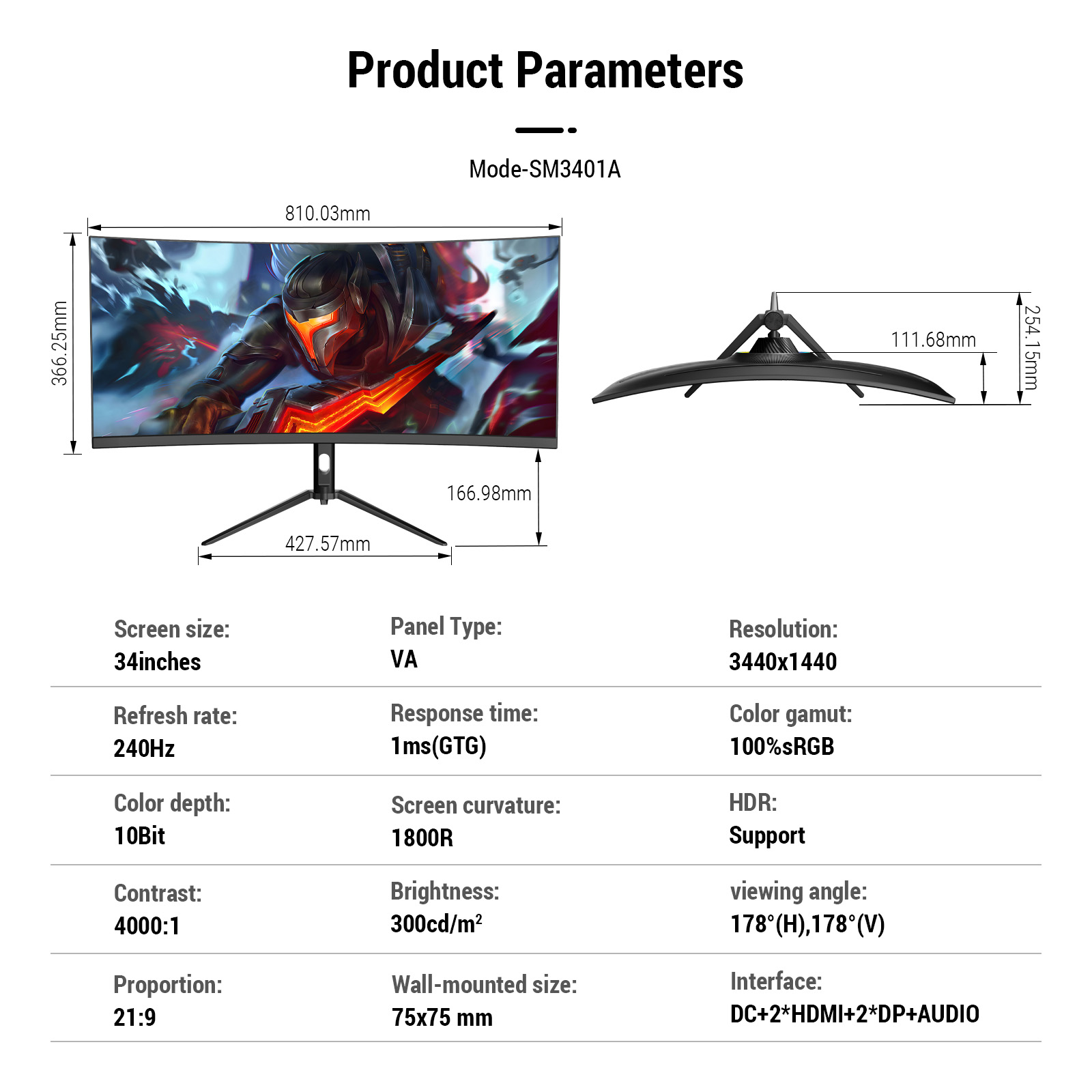 34インチ4K曲面液晶モニター、ウルトラワイド曲面34インチ - Pc Gaming Ultrawide Monitor のレビューと価格