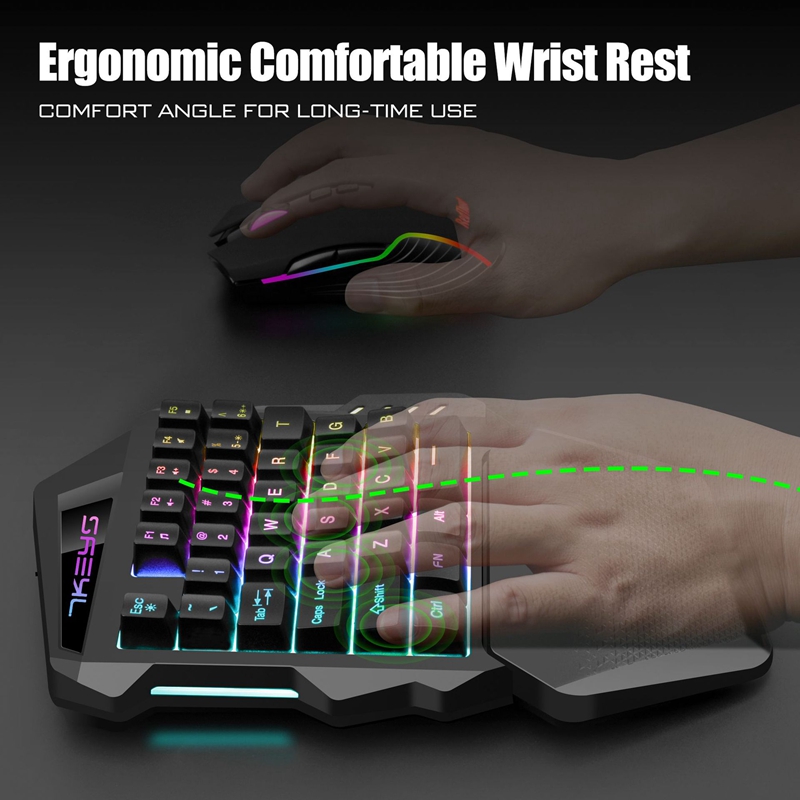 Gamwing RGBバックライト付き片手ゲーミングキーボー - Pc Gaming Xbox Controller のレビューと価格