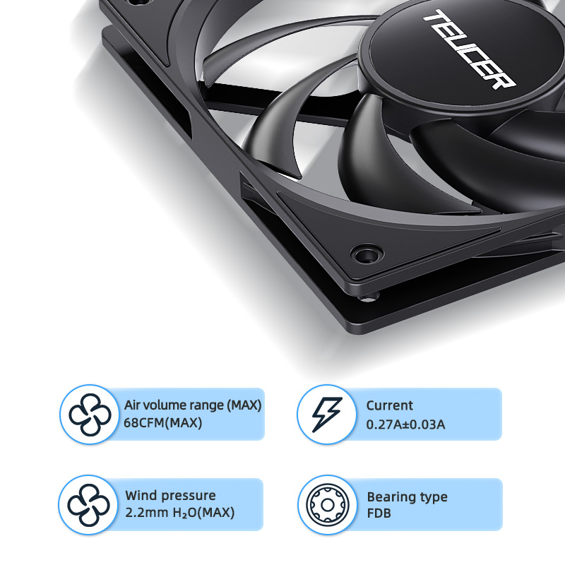 Teucer-超薄型シャーシファン,PC冷却ケース,CPUク - Pc Case Fan のレビューと価格